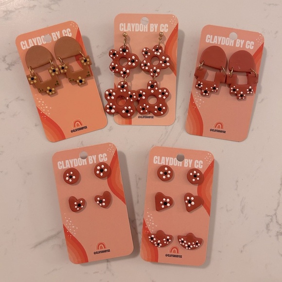 Handmade “Cazuelita de Barro” Clay Earrings | Lightweight & Unique - Picture 1 of 7